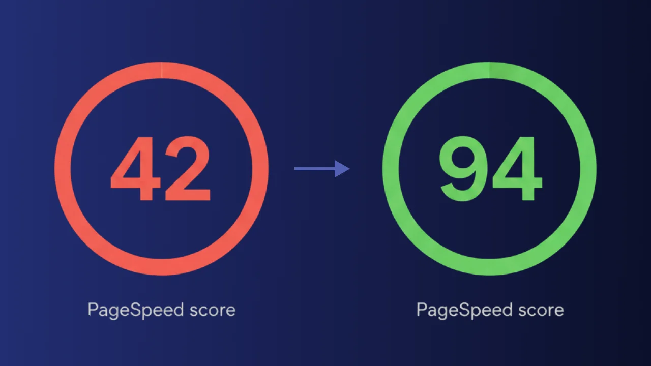 Improve Website PageSpeed With Claude Code: From 42 to 94